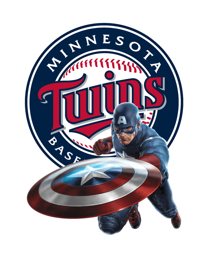 Minnesota Twins Captain America Logo vinyl decal